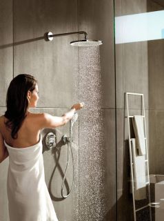 Смеситель Hansgrohe Ecostat S 15758670 для душа чёрный матовый
